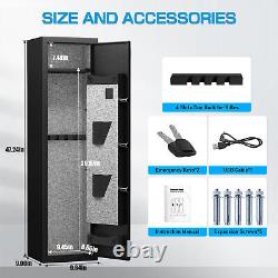 1-2 Rifle Gun Safe Digital Quick Access Long Gun Safe for Home Rifle and Shotgun