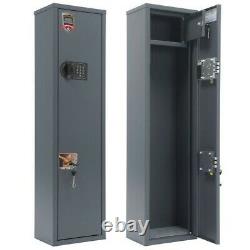 1 Gun Rifle Shotgun Storage Cabinet Security Steel Safe Key & Combination Lock