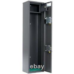 1 Gun Rifle Shotgun Storage Cabinet Security Steel Safe Key & Combination Lock