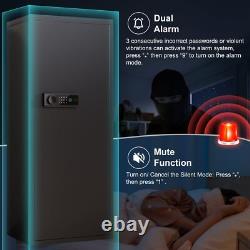 10-12 Unassembled Gun Safe for Home Rifle, with Digital Keypad & Removable Shelf