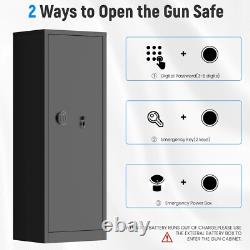 10-15 Gun Safes for Rifles and Pistols, Large Gun safe with Digital Keypad