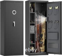 10-15 Large Gun Safe for Rifles and Pistols Gun Cabinet with Quick-Access