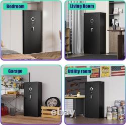10-15 Large Gun Safe for Rifles and Pistols Gun Cabinet with Quick-Access