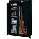 10-gun Security Storage Cabinet Double-door Three Point Locking Safe Black