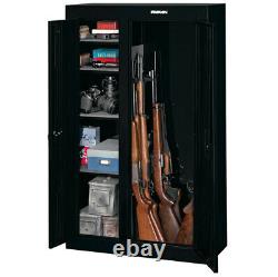 10-GUN SECURITY STORAGE CABINET Double-Door Three Point Locking Safe Black