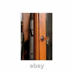 10 Gun Safe Cabinet Lock Storage Locker Brown Tall Wood Shelf Rack New