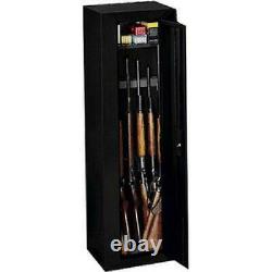10 Gun Storage Cabinet Steel Rifle Shotgun Firearm Security Safe with Lock Black