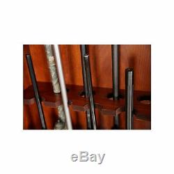 12 Gun Cabinet Display Key Lock Wood Firearms Storage Shotgun Long Rifle Safe