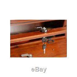 12 Gun Cabinet Display Key Lock Wood Firearms Storage Shotgun Long Rifle Safe