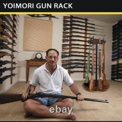 12 Gun Rack Rotating Gun Rifle Rack Stand Heavy Solid Wood Gun Storage Indoor