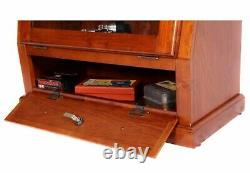 12 Gun Safe Cabinet Lock Storage Locker Brown Tall Wood with Slanted Base New