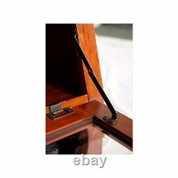 12 Gun Safe Cabinet Lock Storage Locker Brown Tall Wood with Slanted Base New