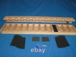 12 gun wood closet gun rack with floor rest Solid Oak