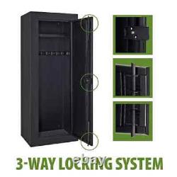 14-Gun 10 cu. Ft Key Lock Security Cabinet Keyed Locks Storage Locker Steel