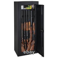 14 Gun Cabinet Safe Storage Security Vault Steel Firearms-Rifle Proof Lock Drill