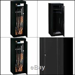 14 Gun Security Cabinet Stack on Rifle Safe Storage Locker Shotgun Firearm Lock