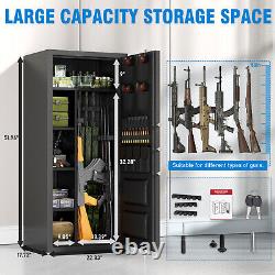 15-20 Gun Safe, Large Unassembled Fingerprint Gun Safe for Rifles and Pistols