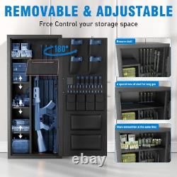 15-20 Gun Safe for Rifles and Pistols, Large Gun Cabinet with Fingerprint Lock