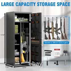 15-20 Gun Safe for Rifles and Pistols, Large Gun Cabinet with Fingerprint Lock