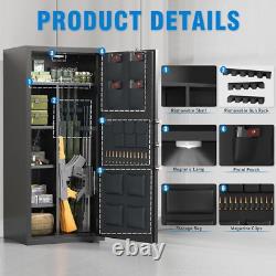 15-20 Gun Safe for Rifles and Pistols, Large Gun Cabinet with Fingerprint Lock