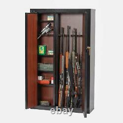 16 Gun Metal Cabinet Firearm Storage Security Rifle Safety Shotgun Lock Box New