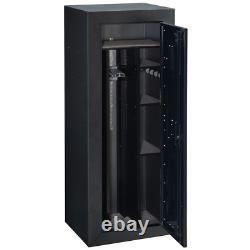 16 Gun Security Cabinet Safe Rifle Home Storage Firearm Steel Shotgun Rack Black