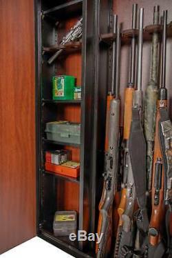 16 Gun Security Cabinet Stack on Rifle Safe Storage Locker Shotgun Firearm Lock