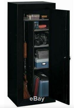 18 Gun Safe Fully Convertible Cabinet Shooting Storage Organizer Black Firearms