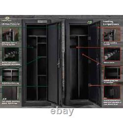 18-Gun Safe Security Storage Cabinet Lockable Heavy Duty Steel 55 Inch Black
