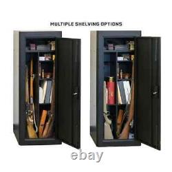 18 Gun Safe With Lock Home Security Steel Storage Cabinet Rifle Handgun Firearm