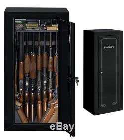 18 Gun Storage Cabinet Organizer Safe Box Rifle Big Rack Long Firearm Lock Ammo