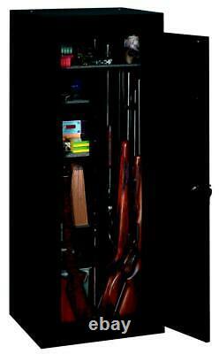 18 Gun Storage Cabinet Steel Rifle Shotgun Firearm Security Safe with Lock Black