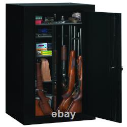 18-Gun Storage Locker Steel Security Cabinet Rifle Firearms Safe Organizer