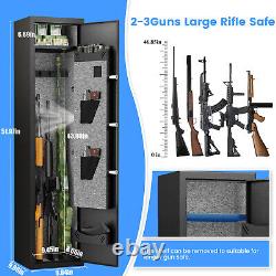 2-3 Biometric Fingerprint Long Gun Safe, Rifle Gun Safe for Home Rifle & Shotgun