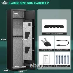 2-3 Digital Gun Safe & Cabinets for Home Rifles and Pistols with Removable Shelf