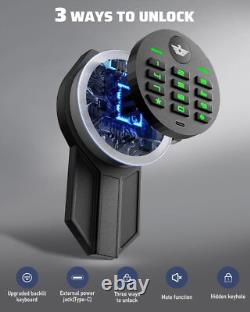 2-3 Digital Gun Safe for Home Pistol & Rifle, with Alarm and Removable Shelf