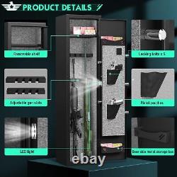 2-3 Rifle Gun Safe Biometric Fingerprint Long Gun Safe for Home Rifle & Shotgun