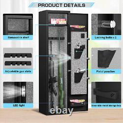 2-3 Rifle Gun Safe, Biometric Large Long Gun Safe for Home Rifle and Shotguns