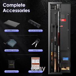 2-3 Rifle Gun Safe Cabinet Digital Keypad Rifle Gun Storage+External Battery Box