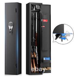 2-3 Rifle Gun Safe Cabinet Digital Keypad Rifle Gun Storage+External Battery Box