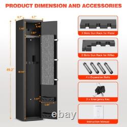 2-4 Long Gun Cabinets for Home Storage of Rifles and Pistols Quick-Access Safe