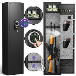 2 Digital Gun Safe, Home Rifle Safe with Removable Shelf and Adjustable Gun Rack