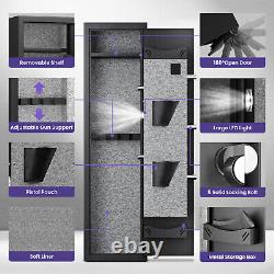 2 Digital Gun Safe, Home Rifle Safe with Removable Shelf and Adjustable Gun Rack