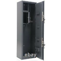 2 Gun Rifle Shotgun Storage Cabinet Security Steel Lockable Safe 3.28 ft