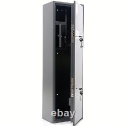 2 Gun Rifle Shotgun Storage Cabinet Security Steel Lockable Safe 3.28 ft