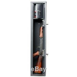 2 Gun Rifle Shotgun Storage Steel Lockable Cabinet Security Metal Safe 3.28 ft