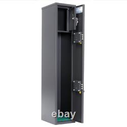 2 Gun Rifle Shotgun Storage Steel Lockable Cabinet Security Metal Safe 3.28 ft