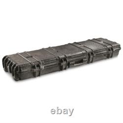 2 Gun Storage Double Carry Rifle Hard Mobile Case Padded Waterproof with Wheels