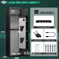 2 Rifle Digital Gun Safe, for Rifle Pistol Shotgun Safe, with Removable Shelf