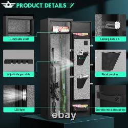 2 Rifle Digital Gun Safe, for Rifle Pistol Shotgun Safe, with Removable Shelf